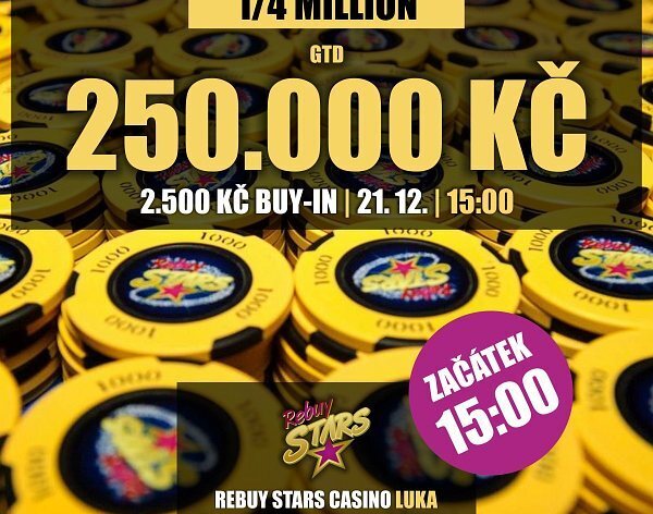Přijďte na pražská Luka v úterý zabojovat o 250.000 Kč už od 15:00! 