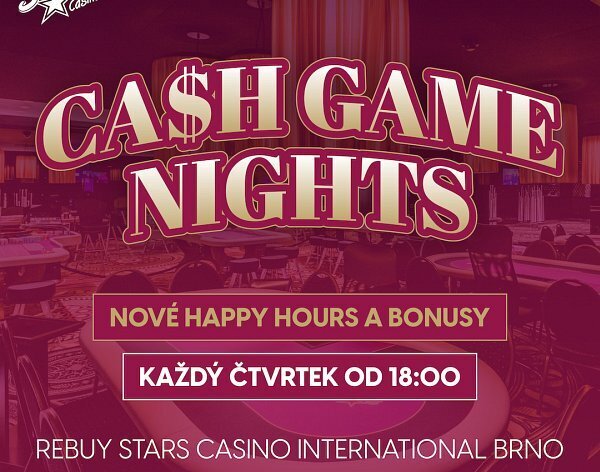 RS Brno: Nové Happy Hours s bonusem až 1.000 korun na Cash Game v Casinu International