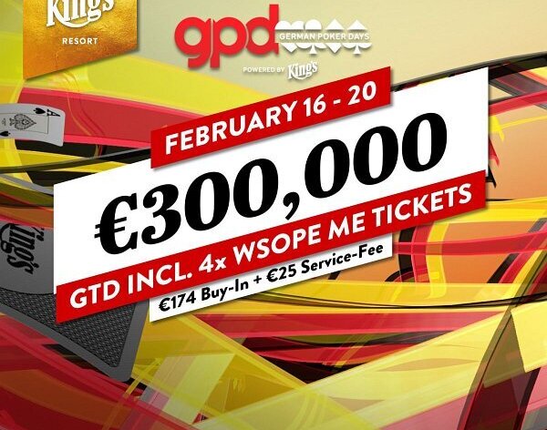 King's: Za €199 o €300K! Německé pokerové dny jsou zpět