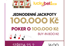 RS Kladno: Středeční Jackpot Night s jackpoty 100K okořeněná pokerem o 100K