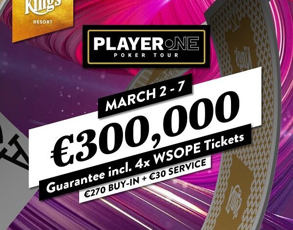 King&#039;s: Player One Poker Tour - Za €300 o garanci €300.000