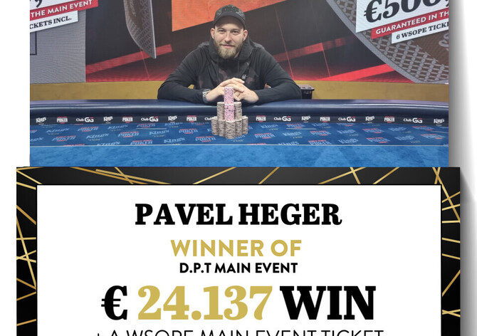 King&#039;s: Pavel Heger kraloval v Main Eventu DPT za €24.137