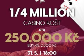RS BRNO: Přijďte v úterý do Rebuy Stars Casina International Brno zabojovat o 1/4 milionu