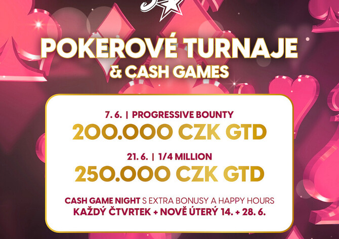 RS Brno: V červnu v Casinu International hned dva turnaje až o 250.000 Kč a CG Special Night