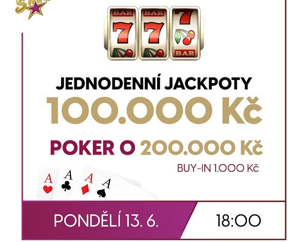 RS Plzeň: Už dnes! Jackpot Night v Casinu Plzeň Plaza přináší 300.000 Korun