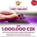 RS Luka: Přijďte v úterý zabojovat o 1.000.000 Kč ve speciálu 1 Day 1 Million! 