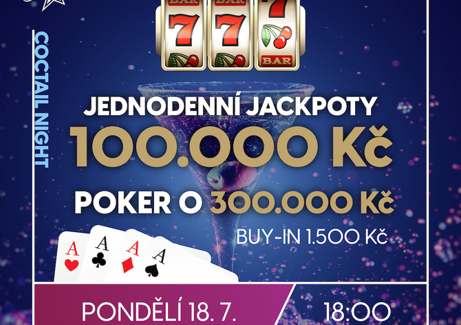 RS Plzeň: Coctail Night v plzeňském casinu Plaza přináší 400.000 Kč