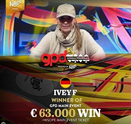 Main Event GPD opanovala Němka &quot;Ivey&quot;