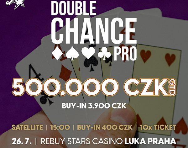 RS Luka: Garance 500.000 Kč v úterý na Lukách v NLH Double Chance PRO pouze s jedním re-entry!