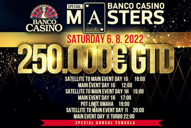 Pokoří výroční 30. Banco Casino Masters hranici €300.000?