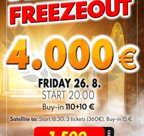 Deepstack Freezeout a PLO tento víkend v Dolním Dvořišti