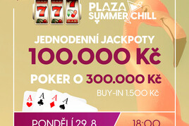 RS Plzeň Plaza: Pondělní Plaza Summer Chill s pokerem o 300.000 Kč