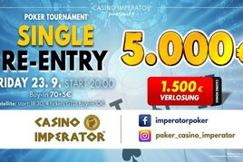 Imperator: Páteční Single re-entry či sobotní PLO, celkem o €7K GTD