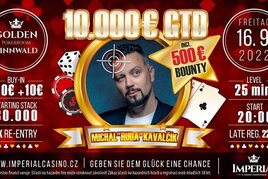 Cínovec: V pátek v Imperialu o €10.000 i s Michalem Kavalčíkem