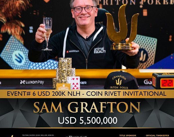 $200K Coin Rivet Invitational: Vítězný Sam Grafton veze z Kypru $5,5M!