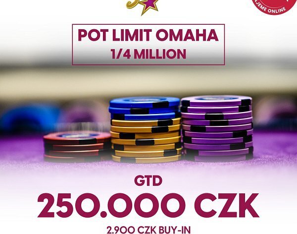 RS Luka: Pot Limit Omaha 1/4 million s garancí 250.000 Kč ve středu míří do Casina Luka!