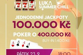 RS Luka: Páteční Luka Summer Chill garantuje 500.000! Poker o 400K a jackpoty za 100K