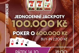 RS Luka: Oktoberfest speciál o 600.000 Kč a jackpot night o 100K už v pátek