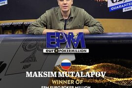 EPM €1M GTD: Zvítězil Mutalapov, Olaf dvacátý