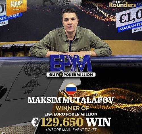 EPM €1M GTD: Zvítězil Mutalapov, Olaf dvacátý