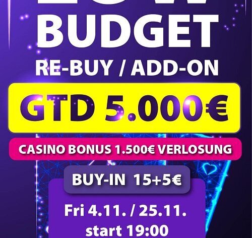 Imperator láká na páteční Low Budget event s garancí €5K
