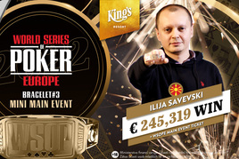 WSOPE: Mini Main Event za €245.000 ovládl Makedonec Ilija Savevski