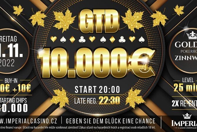Cínovec: V pátek si v Imperialu zahrajete minimálně o €10.000