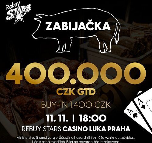 RS Luka: Zabijačka s turnajem o 400.000 Kč už v pátek v Rebuy Stars Casinu Luka!