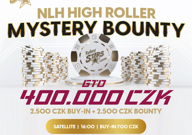 RS Brno: High Roller Mystery Bounty KO s garancí 400.000 Kč už dnes večer!