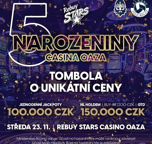 RS Kladno: Oslava narozenin s pokerem o 150K a jackpoty za 100K