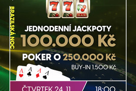 RS Plzeň: Casino Plzeň Plaza přináší brazilskou Jackpot Night s poker eventem o 250.000 Kč!