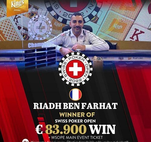 Francouz Farhat kraloval ve Swiss Poker Open