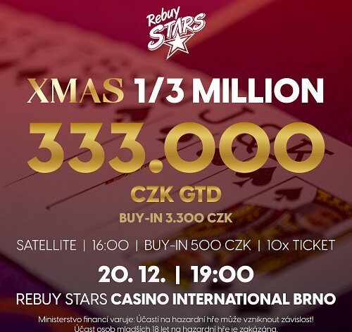 RS Brno: Soutěže i dárky o desítky tisíc a poker o 333.000 Kč, to je vánoční párty v Brně