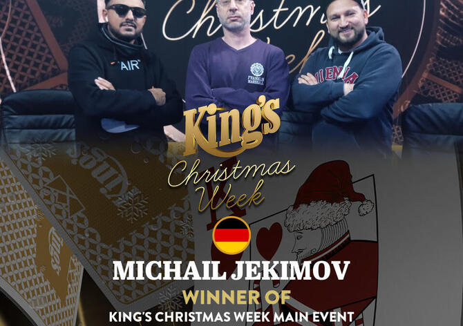 Christmas Week €100K: Zvítězil Němec Jekimov, Procházka šestý
