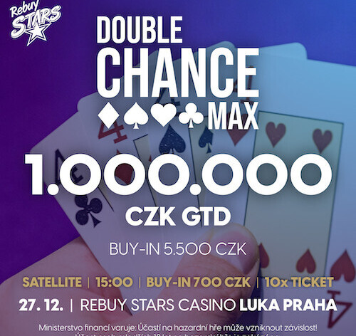 RS Luka: Garance 1.000.000 korun a jedno re-entry v Double Chance MAX už dnes