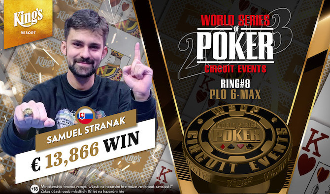 WSOPC: Komplet CZSK bedna v PLO 6maxu! Prsten pro Straňáka