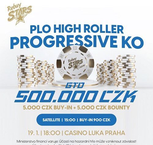 RS Luka: Unikátní PLO HR Progressive Bounty o 500.000 Kč dnes večer na Lukách! 