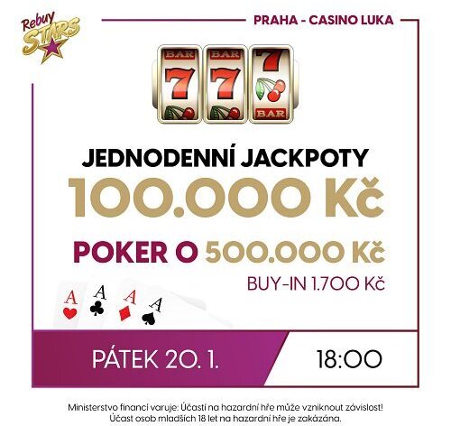 RS Luka: Poker o 500.000 Kč a slot jackpoty za 100.000 Kč už dnes v pražském Casinu Luka