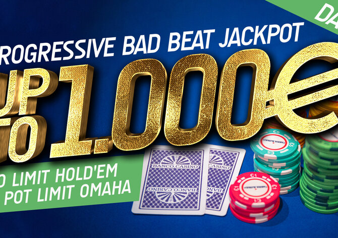 Banco Bratislava: Cash game zóna přináší nový progresivní Bad Beat Jackpot!
