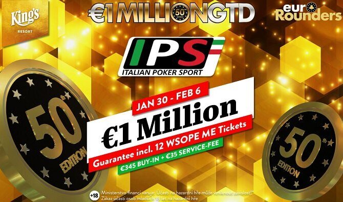 Italové vezou do King&#039;s rekordní Main Event s garancí €1.000.000