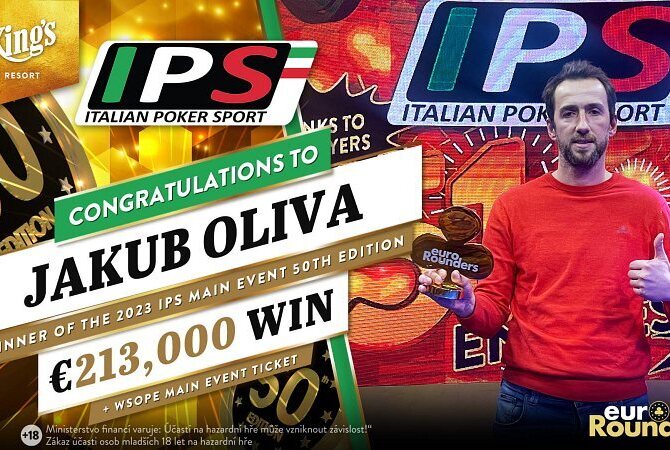 Jakub Oliva je šampionem rekordního IPS! Zabral €213.000!
