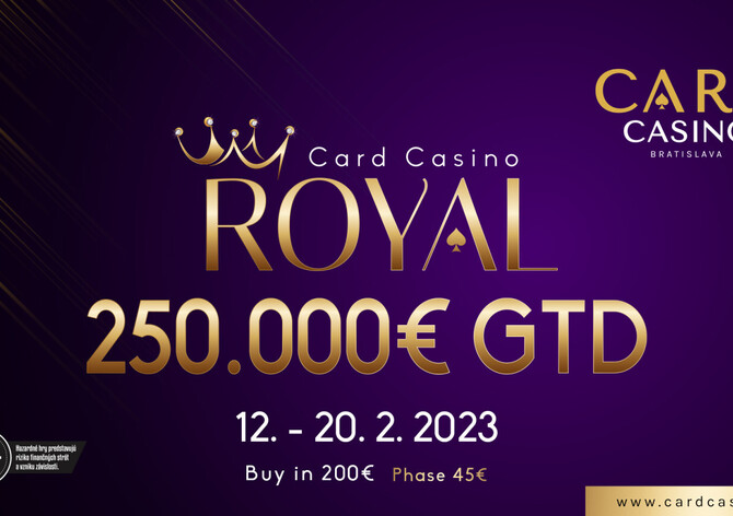 Card Bratislava: Už zítra startuje Main Event Royal s garancí €250.000
