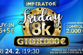 Imperator: Páteční Big Friday o garantovaných €8.000!