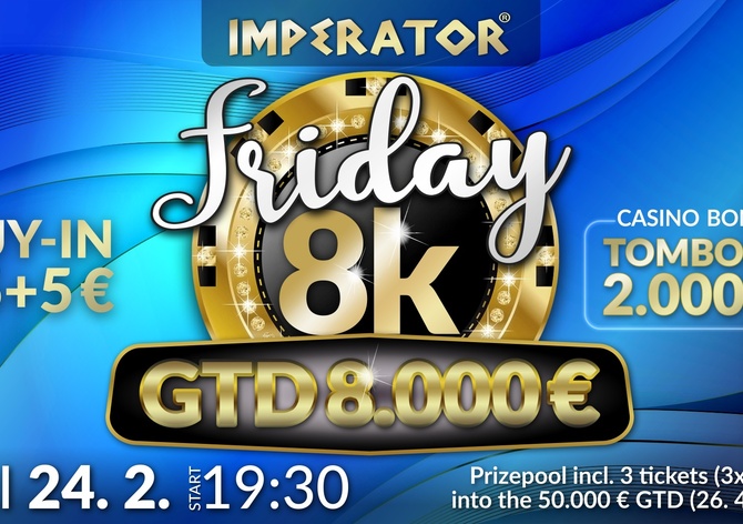 Imperator: Páteční Big Friday o garantovaných €8.000!