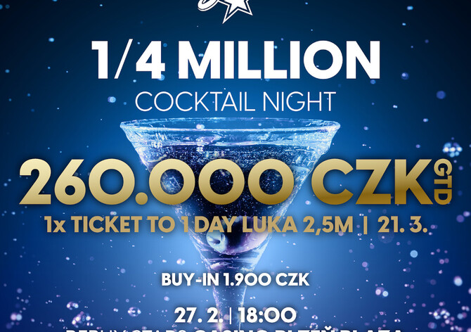 RS Plzeň Plaza: Přijďte v pondělí zabojovat o 260.000 Kč a užít si cocktail night