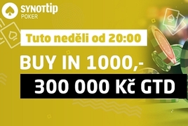 SynotTip: V neděli znovu garance 300.000 Kč, připravený je i freeroll