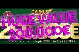 Cyprus Series of Poker: Zatím jen 24 hráčů ve dni 2, aktuální overlay €200K!