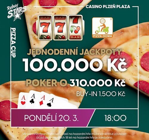 RS Plzeň: Pondělní Jackpot Pizza Cup Night přináší poker o 310.000 Kč