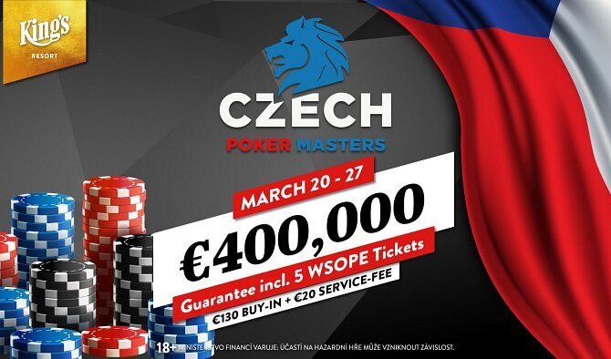 Czech Poker Masters: Za €150 minimálně o €400.000 GTD