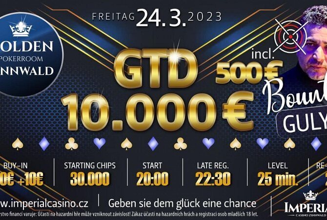 Cínovec: V pátek si v Imperialu zahrajete minimálně o €10.000